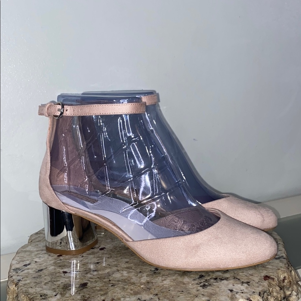 Aldo Legeallan Blush Round Toe Square Mirror Heel Elegant Formal Shoes Size 8.5